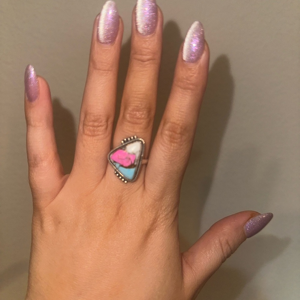 Sterling Silver Cotton Candy Ring